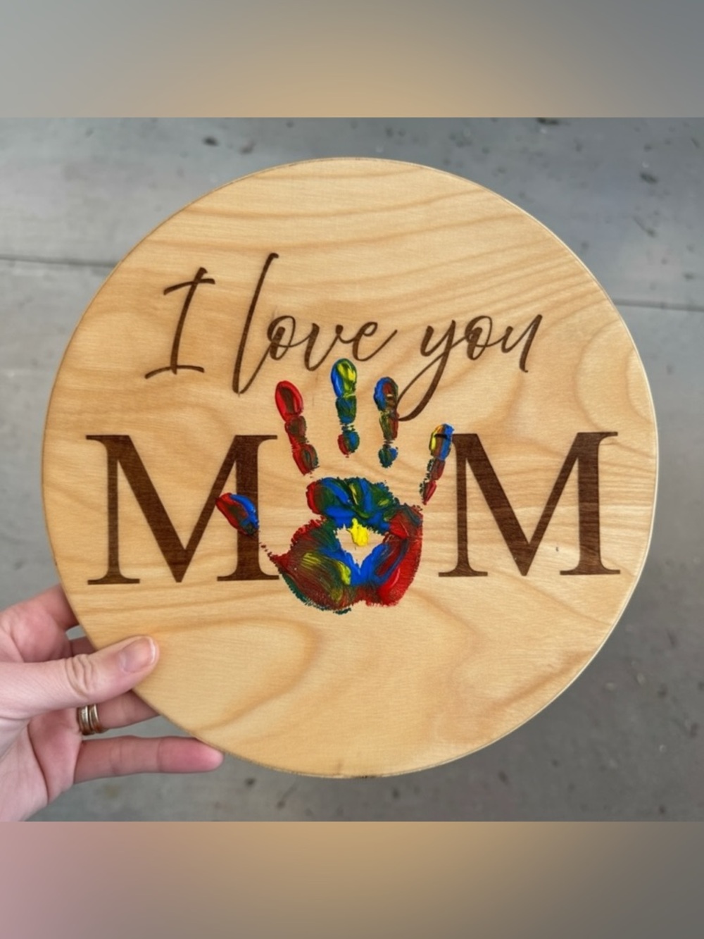 Wooden I Love You Mom Wall Decor - Picture 4 of 6